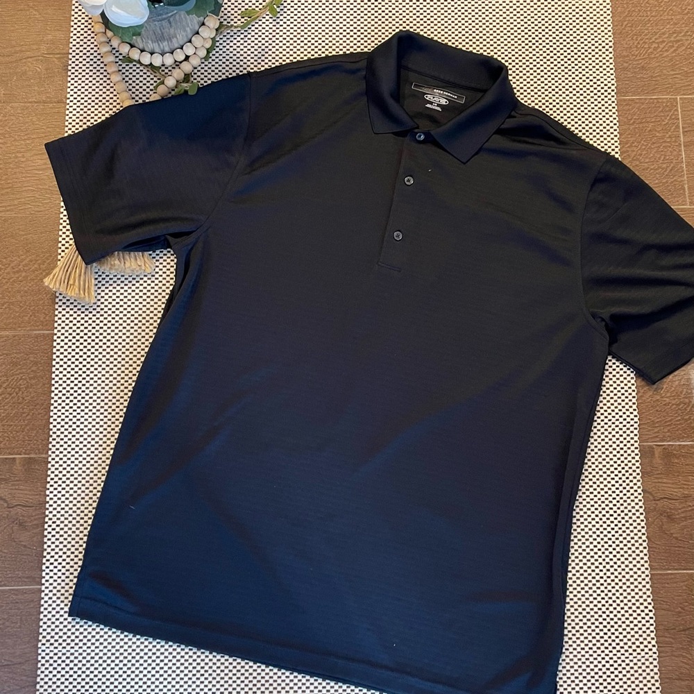 Greg Norman Play Dry Black Golf Polo Men’s Short Sleeve Shirt Size Large
